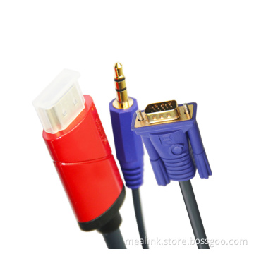 HDMI to VGA 3.5mm Audio HDMI Cable